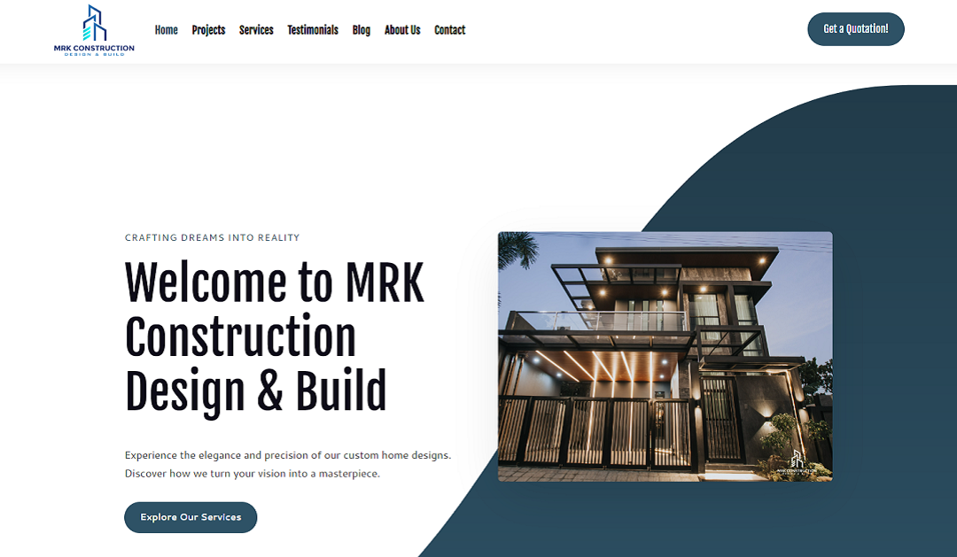 Creating the MRK Construction Website: Building an Online Presence