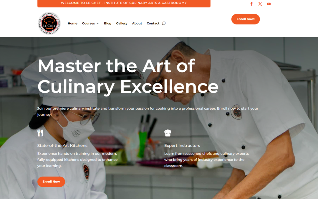 Crafting Culinary Website: How Causing Designs Built Le Chef Institute’s Website